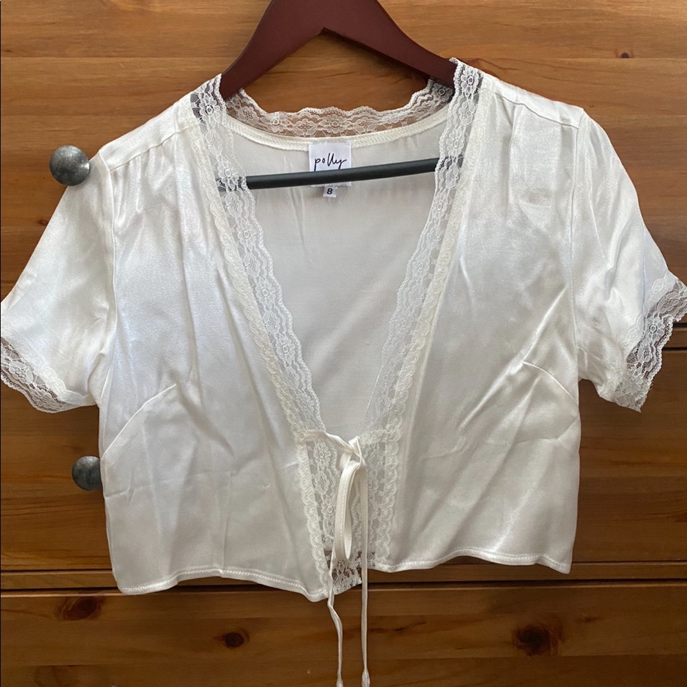 Satin White Tee